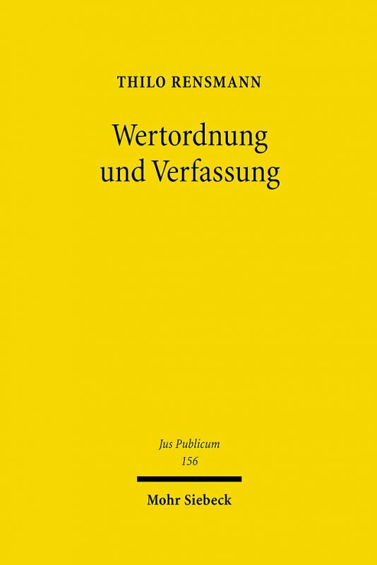 Cover-Bild Wertordnung und Verfassung