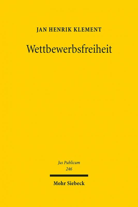 Cover-Bild Wettbewerbsfreiheit