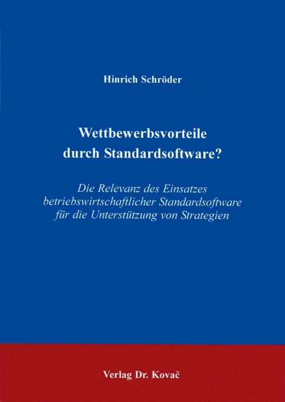 Cover-Bild Wettbewerbsvorteile durch Standardsoftware?