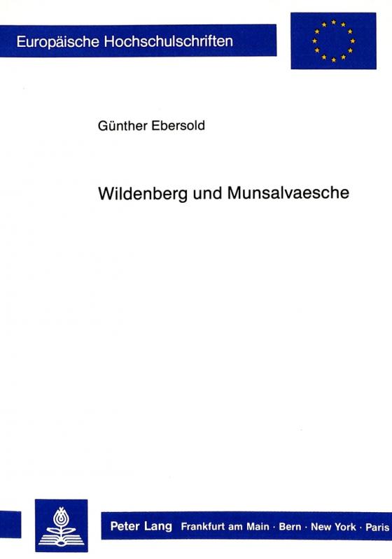 Cover-Bild Wildenberg und Munsalvaesche