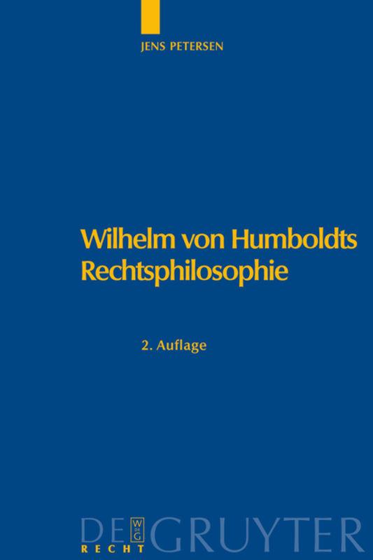 Cover-Bild Wilhelm von Humboldts Rechtsphilosophie