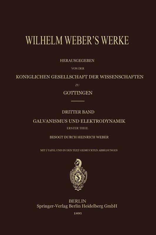 Cover-Bild Wilhelm Weber’s Werke