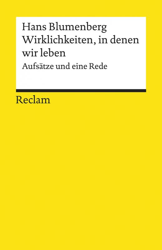 Cover-Bild Wirklichkeiten, in denen wir leben. Aufsätze und eine Rede