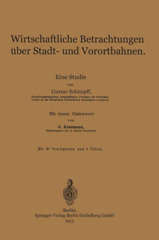 Cover-Bild Wirtschaftliche Betrachtungen über Stadt- und Vorortbahnen