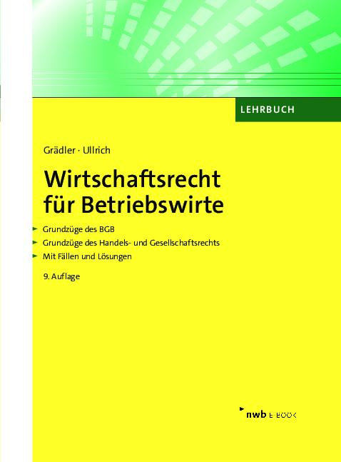 Cover-Bild Wirtschaftsrecht für Betriebswirte