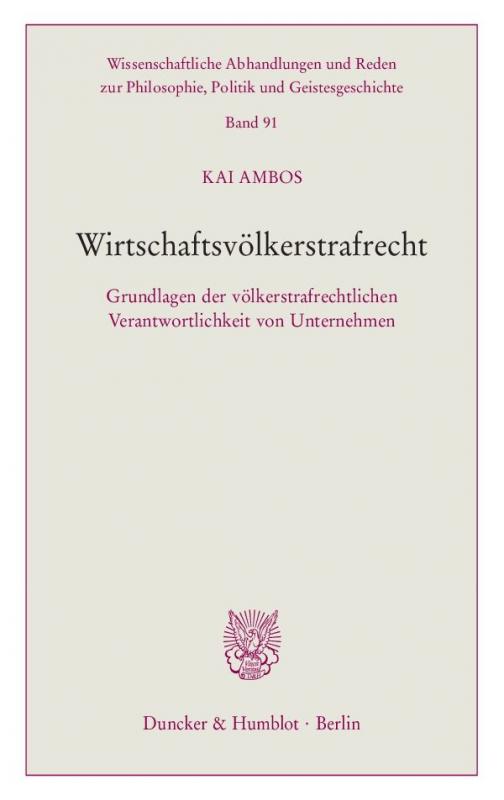 Cover-Bild Wirtschaftsvölkerstrafrecht.