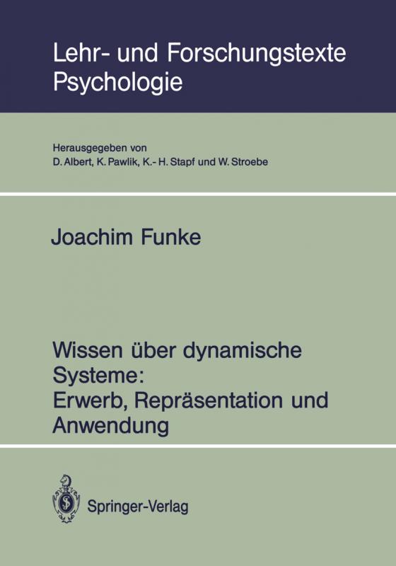 Cover-Bild Wissen über dynamische Systeme: Erwerb, Repräsentation und Anwendung