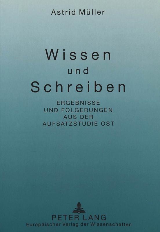 Cover-Bild Wissen und Schreiben