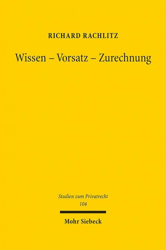 Cover-Bild Wissen - Vorsatz - Zurechnung