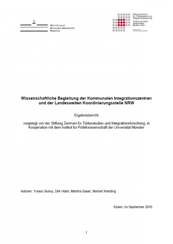 Cover-Bild Wissenschaftliche Begleitung der Kommunalen Integrationszentren und der Landesweiten Koordinierungsstelle NRW