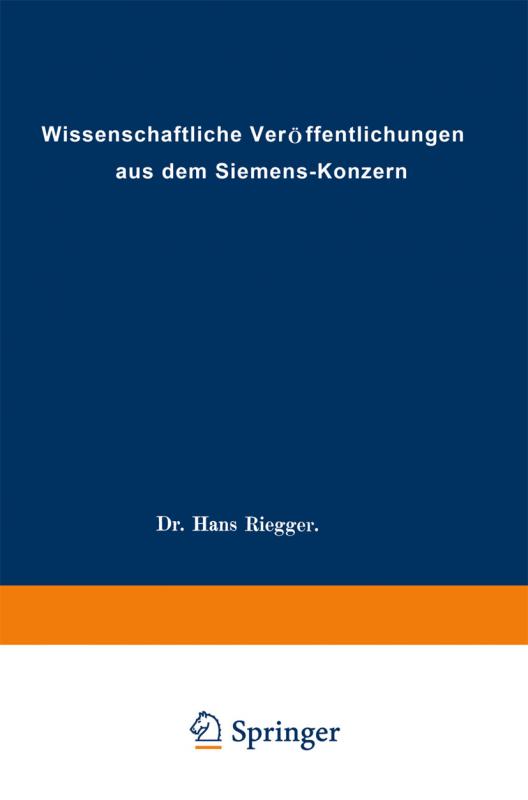 Cover-Bild Wissenschaftliche Veröffentlichungen aus dem Siemens-Konzern