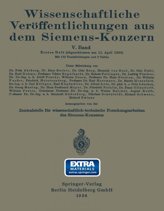 Cover-Bild Wissenschaftliche Veröffentlichungen aus dem Siemens-Konzern