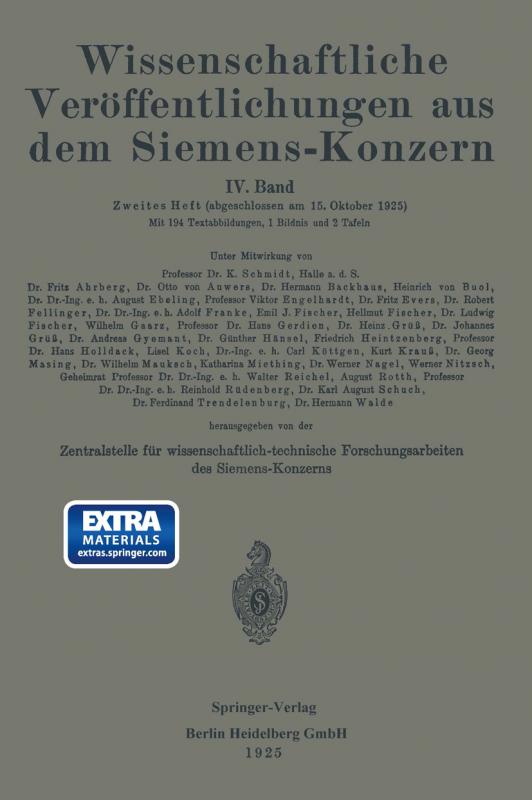 Cover-Bild Wissenschaftliche Veröffentlichungen aus dem Siemens-Konzern