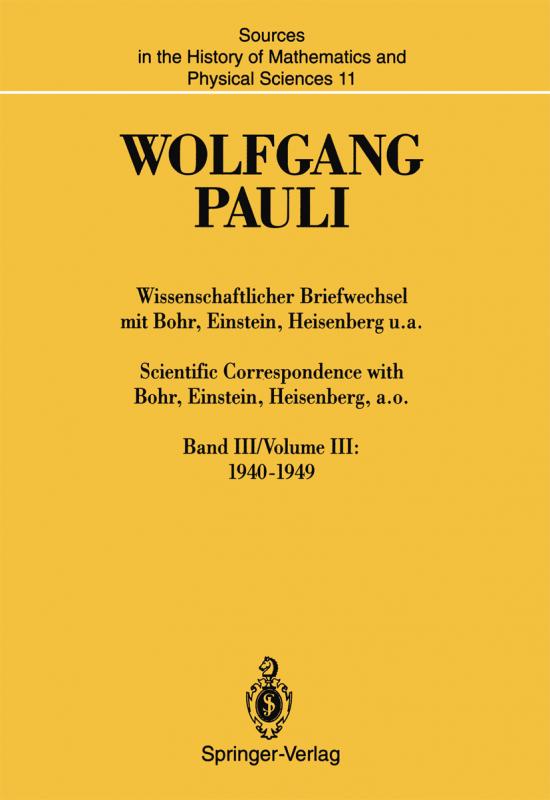 Cover-Bild Wissenschaftlicher Briefwechsel mit Bohr, Einstein, Heisenberg u.a. / Scientific Correspondence with Bohr, Einstein, Heisenberg, a.o.