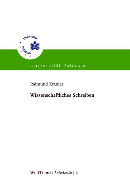 Cover-Bild Wissenschaftliches Schreiben