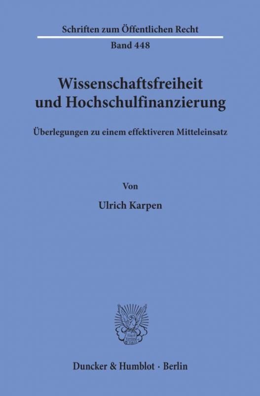Cover-Bild Wissenschaftsfreiheit und Hochschulfinanzierung.