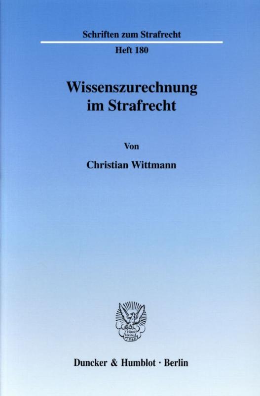 Cover-Bild Wissenszurechnung im Strafrecht.