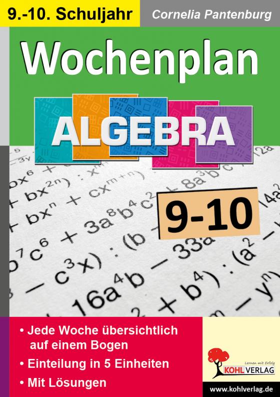 Cover-Bild Wochenplan Algebra / Klasse 9-10