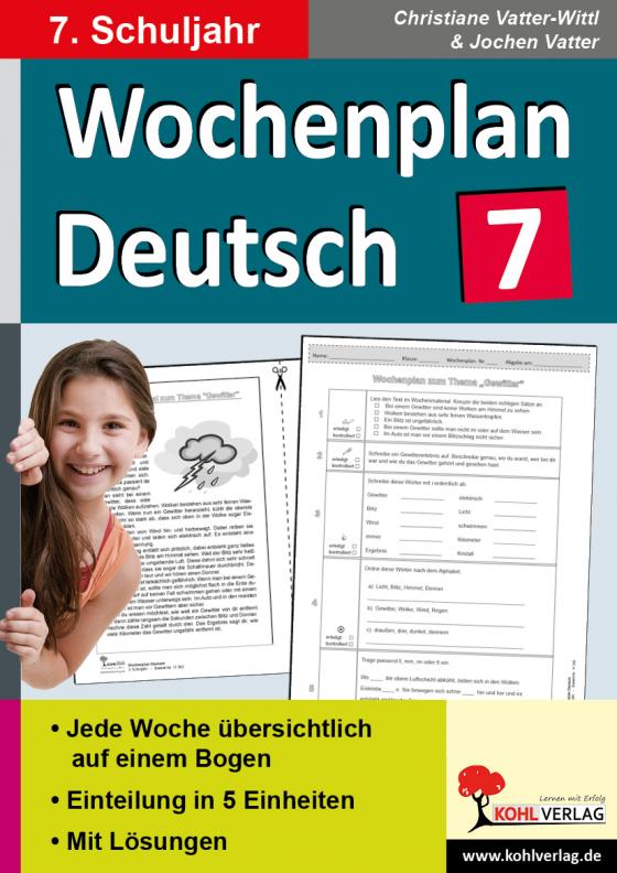 Cover-Bild Wochenplan Deutsch / Klasse 7