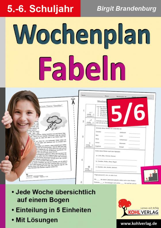 Cover-Bild Wochenplan Fabeln / Klasse 5-6