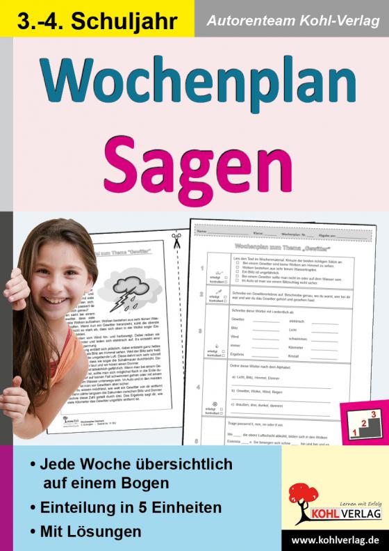 Cover-Bild Wochenplan Sagen / Klasse 3-4