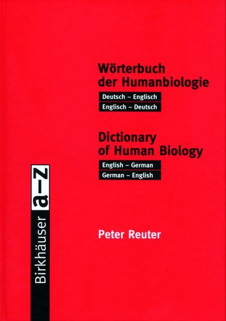 Cover-Bild Wörterbuch der Humanbiologie / Dictionary of Human Biology