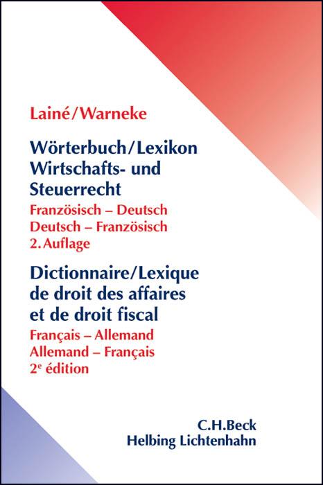 Cover-Bild Wörterbuch / Lexikon Wirtschafts- und Steuerrecht