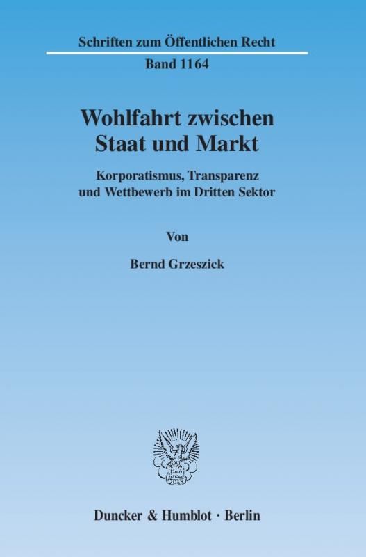 Cover-Bild Wohlfahrt zwischen Staat und Markt.