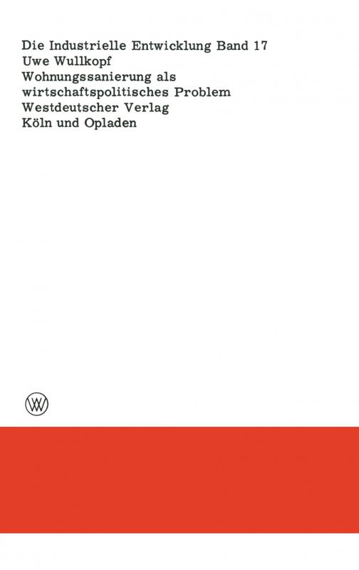 Cover-Bild Wohnungssanierung als wirtschaftspolitisches Problem