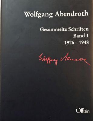 Cover-Bild Wolfgang Abendroth Gesammelte Schriften