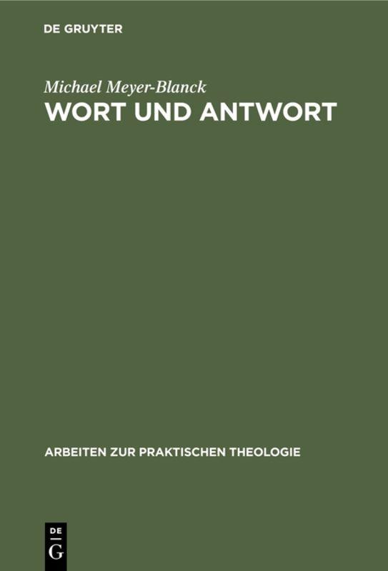 Cover-Bild Wort und Antwort