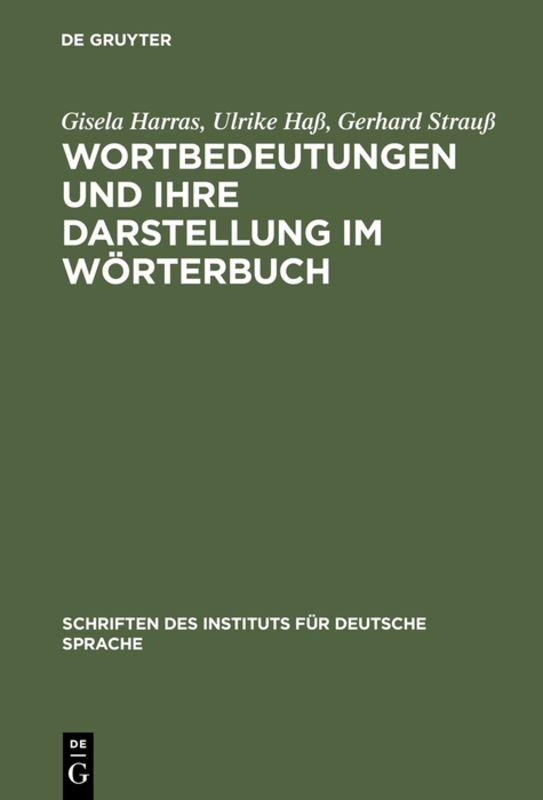 Cover-Bild Wortbedeutungen und ihre Darstellung im Wörterbuch