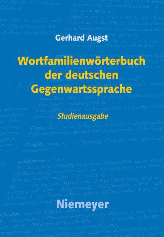 Cover-Bild Wortfamilienwörterbuch der deutschen Gegenwartssprache