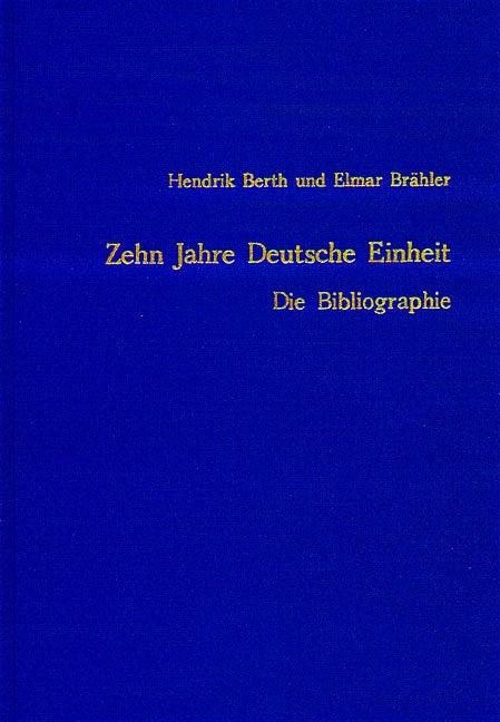 Cover-Bild Zehn Jahre Deutsche Einheit