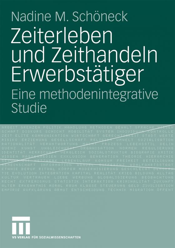 Cover-Bild Zeiterleben und Zeithandeln Erwerbstätiger