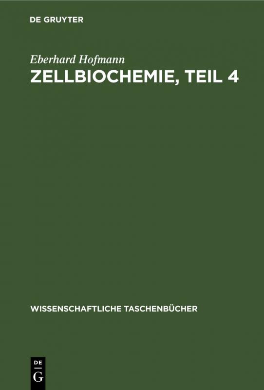 Cover-Bild Zellbiochemie, Teil 4