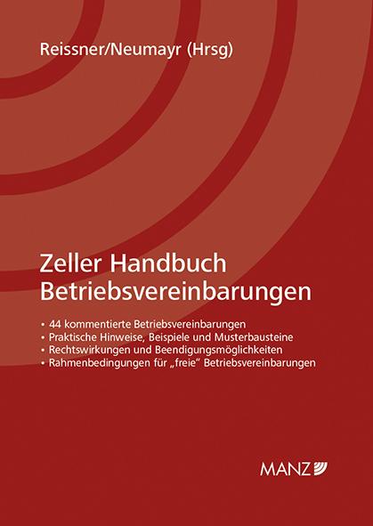 Cover-Bild Zeller Handbuch Betriebsvereinbarungen