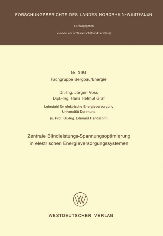 Cover-Bild Zentrale Blindleistungs-Spannungsoptimierung in elektrischen Energieversorgungssystemen