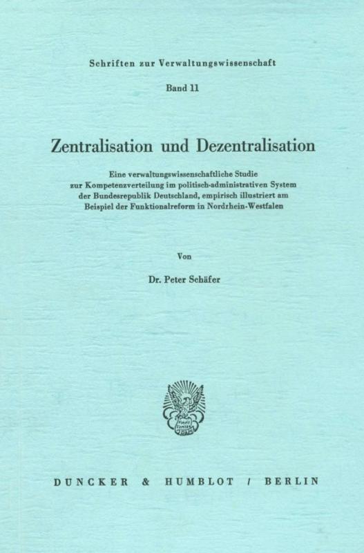 Cover-Bild Zentralisation und Dezentralisation.