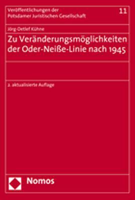 Cover-Bild Zu Veränderungsmöglichkeiten der Oder-Neiße-Linie nach 1945