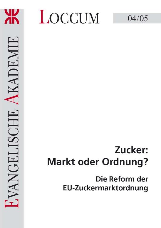 Cover-Bild Zucker: Markt oder Ordnung?
