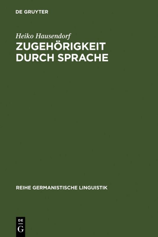 Cover-Bild Zugehörigkeit durch Sprache