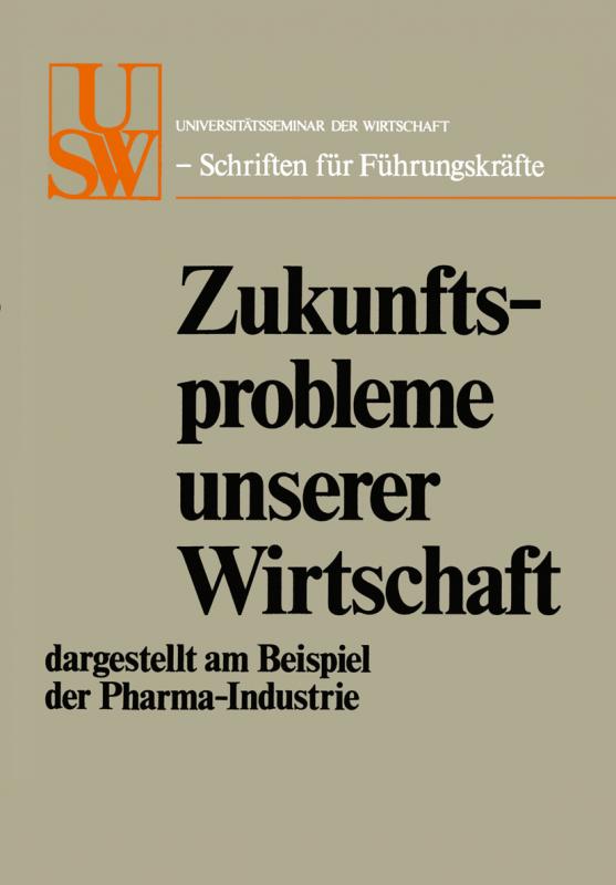 Cover-Bild Zukunftsprobleme unserer Wirtschaft