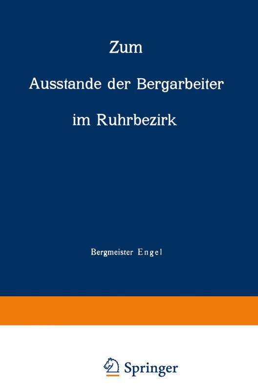 Cover-Bild Zum Ausstande der Bergarbeiter im Ruhrbezirk