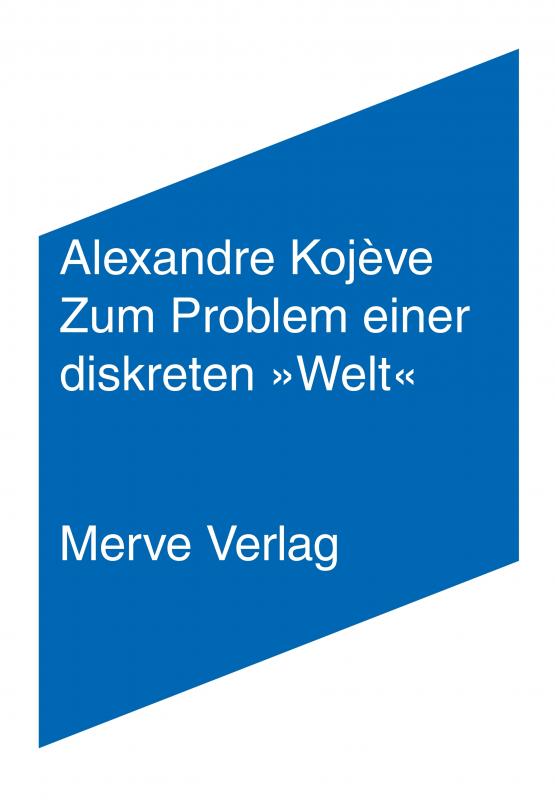 Cover-Bild Zum Problem einer diskreten »Welt«