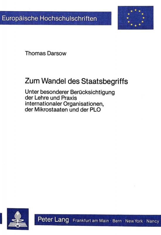 Cover-Bild Zum Wandel des Staatsbegriffs