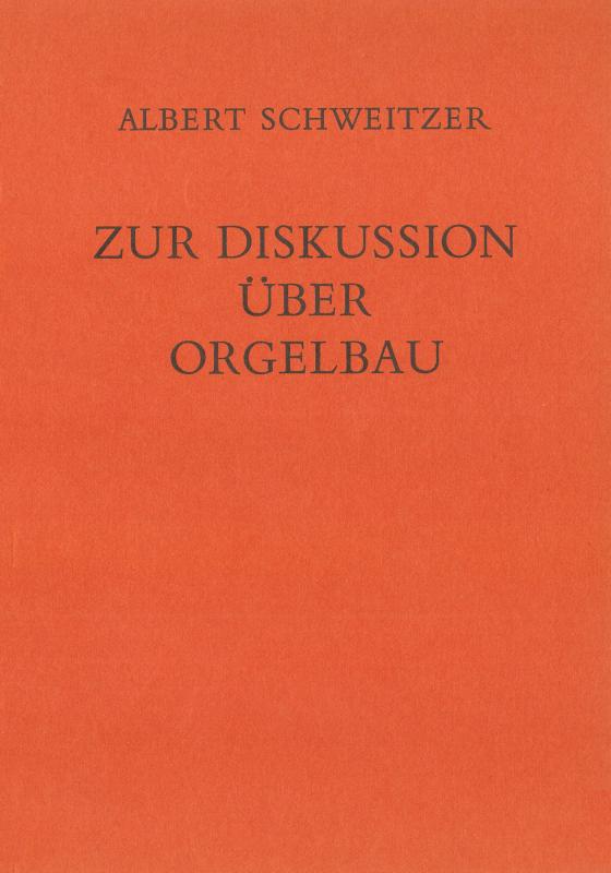 Cover-Bild Zur Diskussion über Orgelbau (1914)