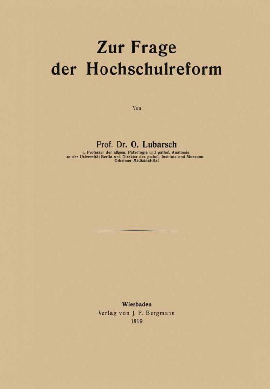 Cover-Bild Zur Frage der Hochschulreform