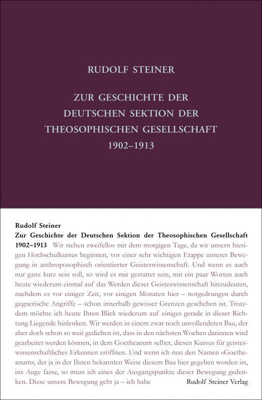 Cover-Bild Zur Geschichte der Deutschen Sektion der Theosophischen Gesellschaft 1902–1913