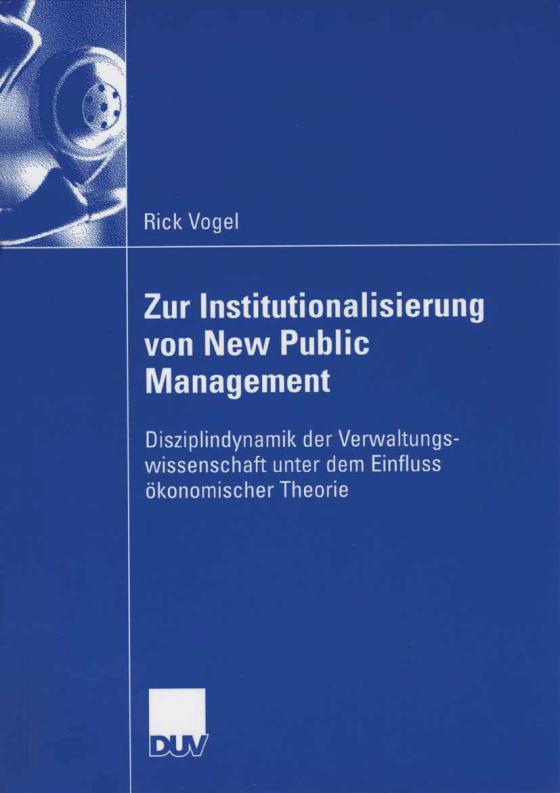 Cover-Bild Zur Institutionalisierung von New Public Management